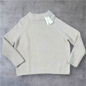 Vince Soft Cream Wool Blend Sweater Medium NWT